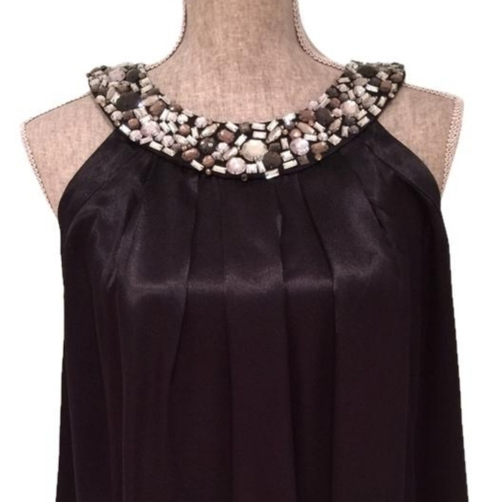 FCUK Y2K Vintage Crystal embellished black halter Formal